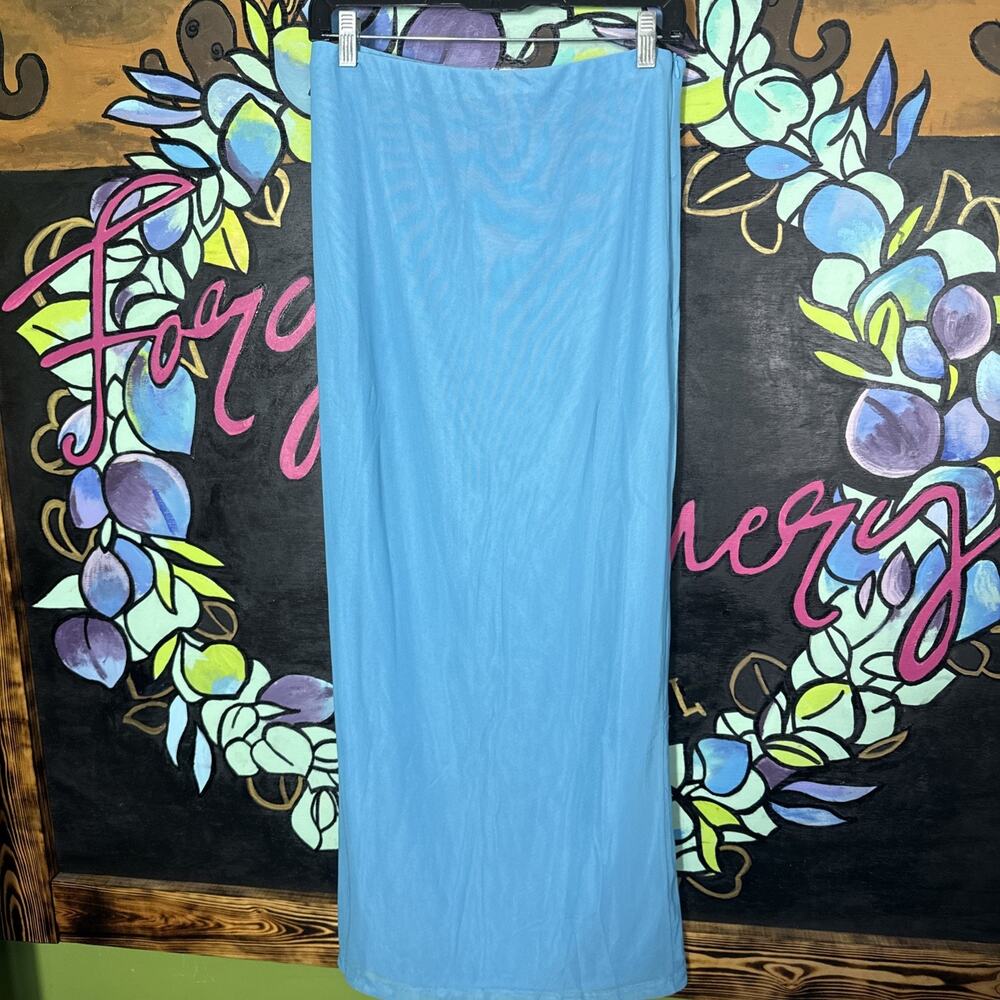 Princess Polly Maxi Skirt, Size 8, Aqua Blue